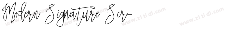 Modern Signature Scr字体转换